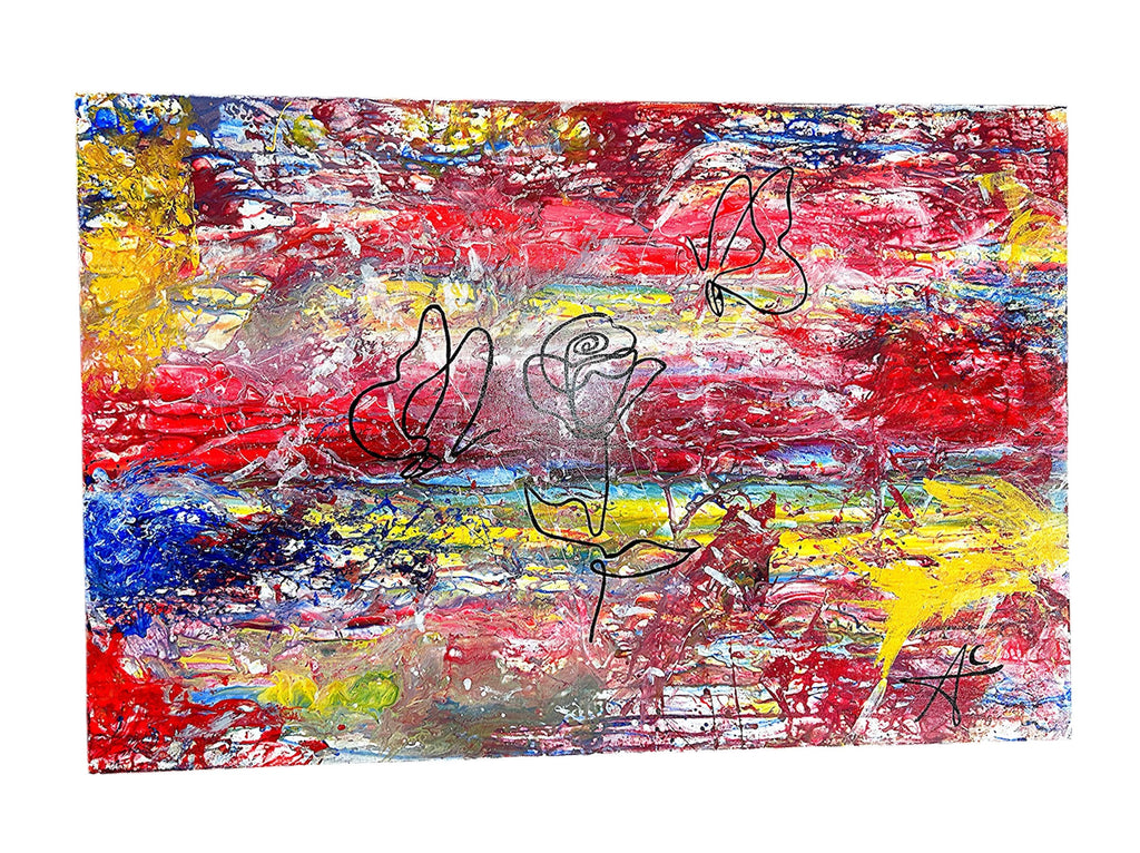 “Primary Pandering Petals” 24x36 Canvas by Farasha A.C.