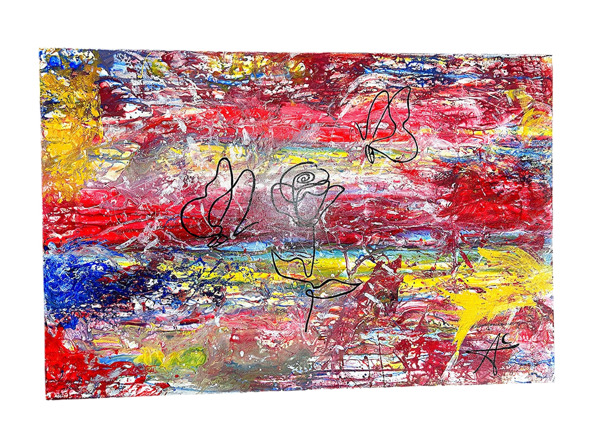 “Primary Pandering Petals” 24x36 Canvas by Farasha A.C.