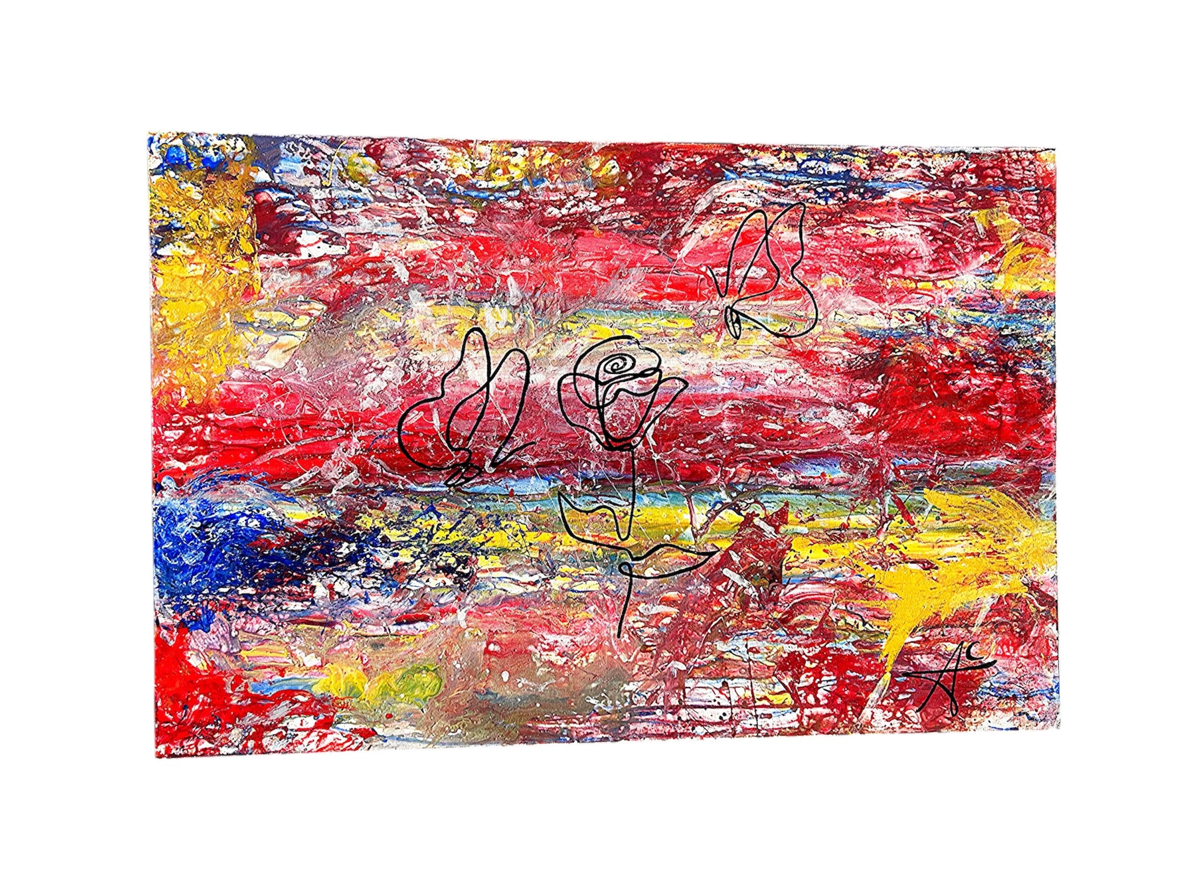 “Primary Pandering Petals” 24x36 Canvas by Farasha A.C.