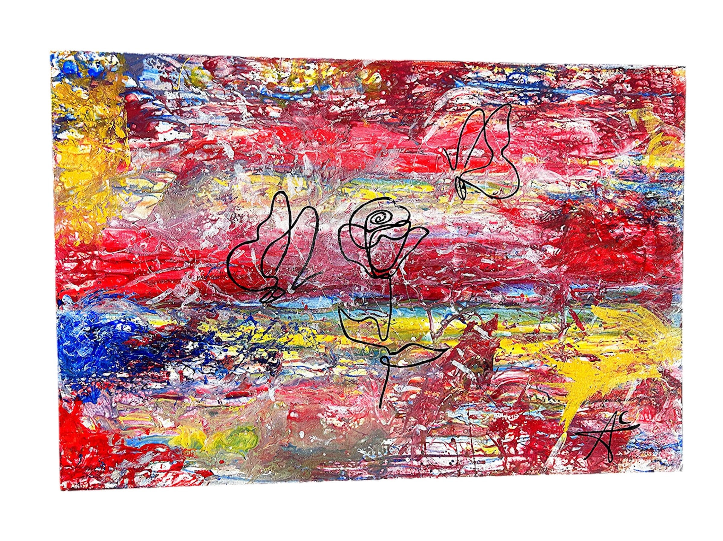 “Primary Pandering Petals” 24x36 Canvas by Farasha A.C.