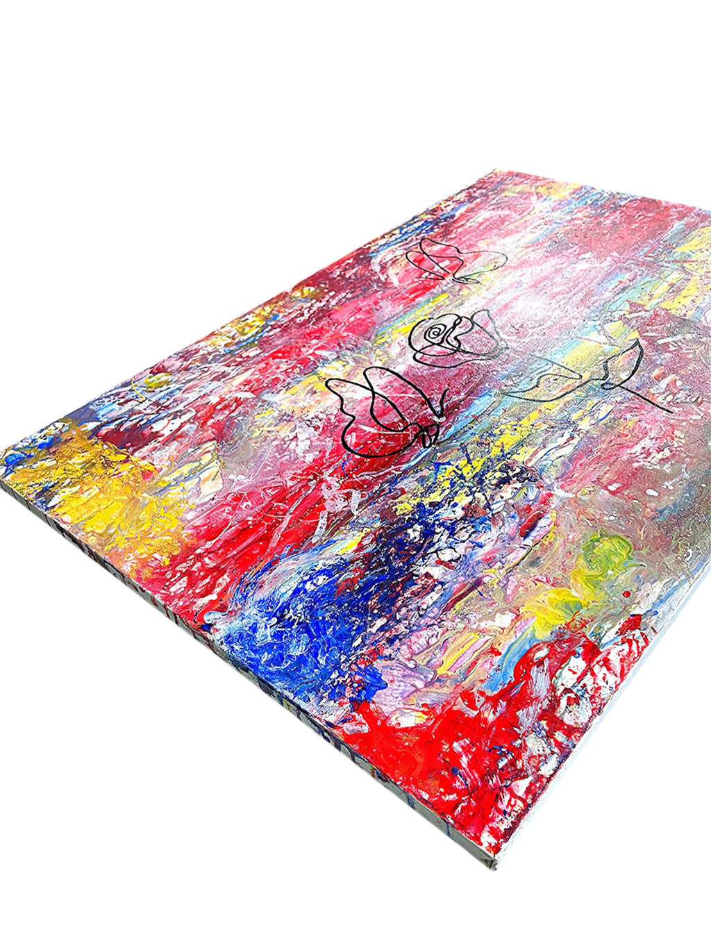 “Primary Pandering Petals” 24x36 Canvas by Farasha A.C.